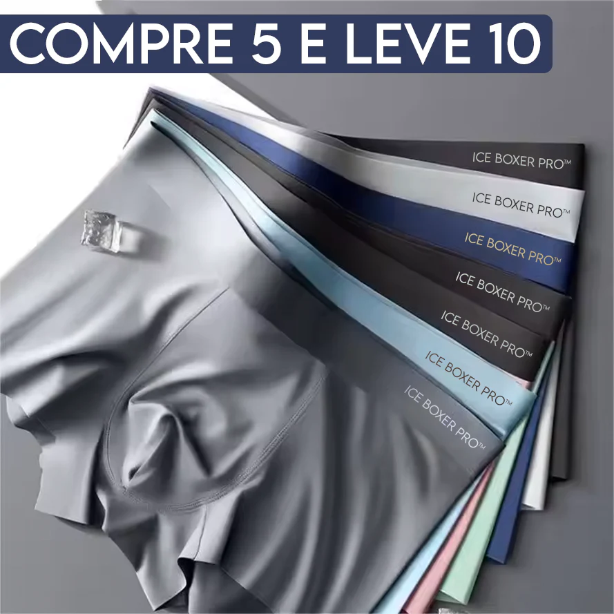 Cueca Ice Boxer Pro - Kit 10 unidades